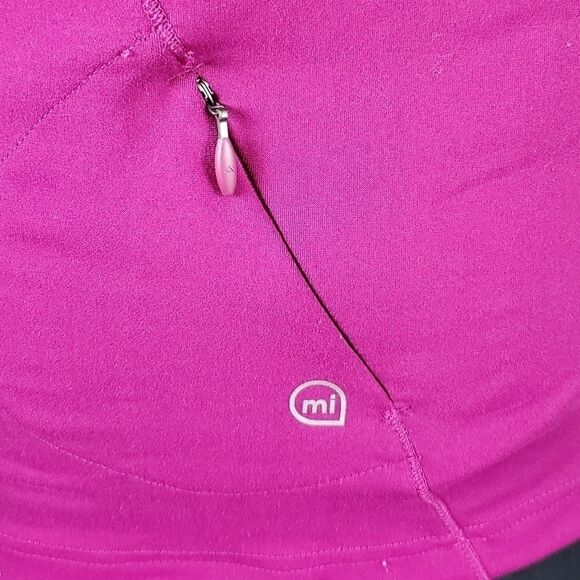 Adidas Purplish Pink 3/4 Zip Up Hoodie Clima Cool - Picture 4 of 5